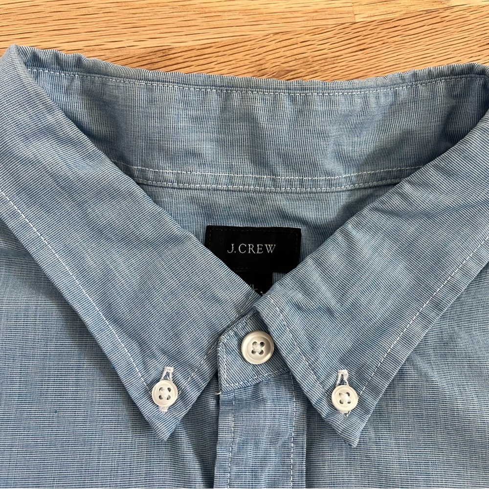 J. Crew Men's Blue Chambray Shirt